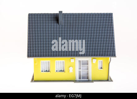 Immagine simbolica, home, casa, settore immobiliare, plastica modello di casa, Foto Stock
