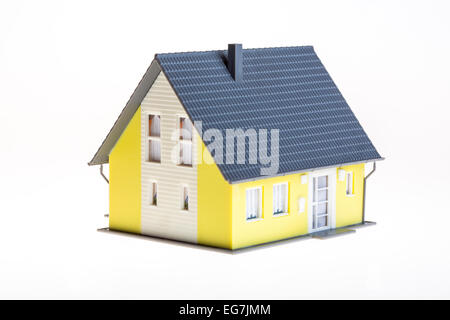 Immagine simbolica, home, casa, settore immobiliare, plastica modello di casa, Foto Stock