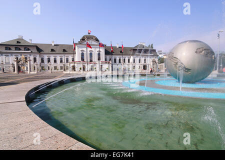 Palazzo Grassalkovich, slovacca residenza presidenziale. Bratislava, Slovacchia Foto Stock