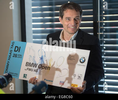 Monaco di Baviera, Germania. 19 Feb, 2015. L'organizzatore della BMW aperto da FWU AG Michael Mronz durante una conferenza stampa a Monaco di Baviera, Germania, il 19 febbraio 2015. Foto: Peter Kneffel/dpa/Alamy Live News Foto Stock