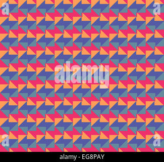 Frecce geometrico in diversi colori rivolta verso sinistra e destra, un modello senza giunture Foto Stock