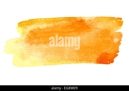Orange acquerello i tratti di pennello - lo spazio per il tuo testo Foto Stock