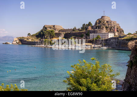 Old fortress Corfu Foto Stock