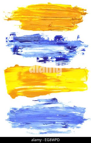 Colorate pennellate di pittura a olio Foto Stock
