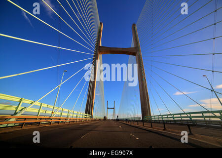 Attraversando la seconda Severn Crossing. Settembre 2013. Foto Stock