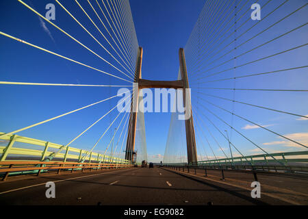 Attraversando la seconda Severn Crossing. Settembre 2013. Foto Stock