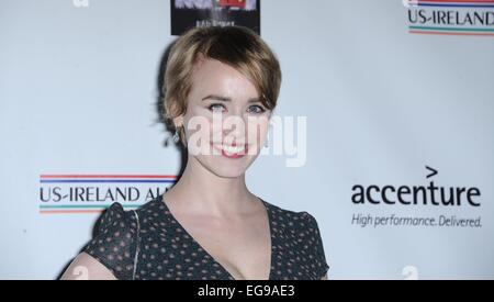 Santa Monica, CA. 19 Feb, 2015. Dominique McElligott presso gli arrivi per Oscar Wilde: onorare Irish iscritto nel film, Bad Robot Productions, Santa Monica, CA, 19 febbraio 2015. Credito: Dee Cercone/Everett raccolta/Alamy Live News Foto Stock