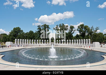 National Memoriale della Seconda Guerra Mondiale, National Mall di Washington D.C. Stati Uniti d'America Foto Stock