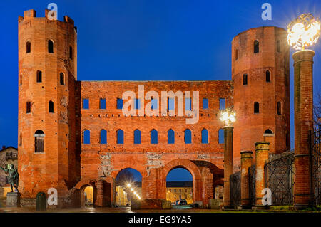 Porta Palatina, Torino, Italia Foto Stock