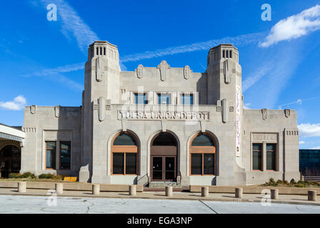 Il Tulsa Art-Deco Unione Depot, Tulsa, Oklahoma, Stati Uniti d'America Foto Stock