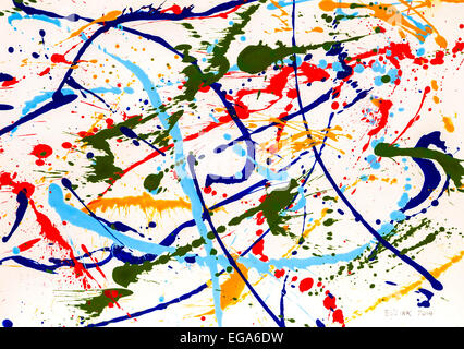 Abstract moderna pittura acrilica da Ed Buziak - Francia. Foto Stock