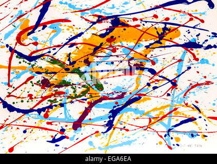 Abstract moderna pittura acrilica da Ed Buziak - Francia. Foto Stock