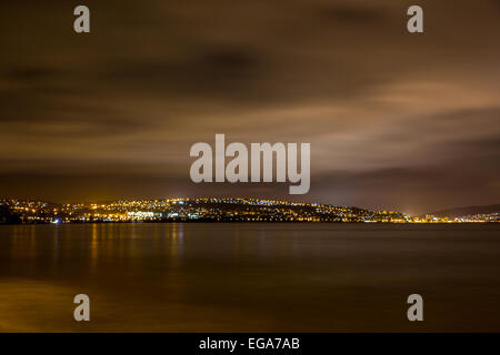 Swansea City come visto dal mare. Foto Stock