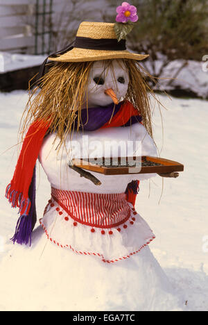 Birdfeeder Snowlady Foto Stock