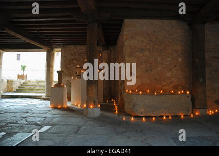 A Pedraza, giorno concerto di candele Foto Stock