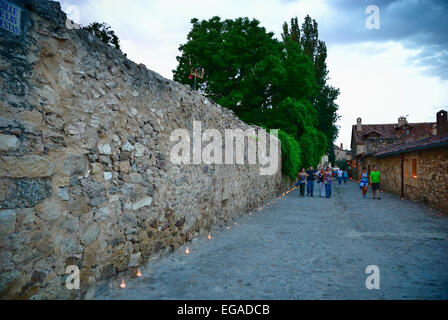 A Pedraza, giorno concerto di candele Foto Stock