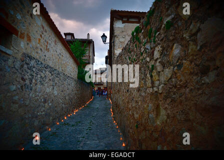 A Pedraza, giorno concerto di candele Foto Stock