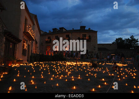 A Pedraza, giorno concerto di candele Foto Stock