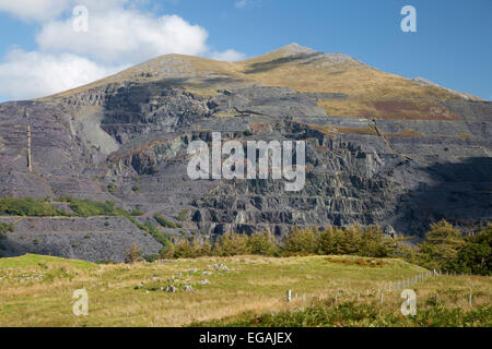 Cava di ardesia, Llanberis, Parco Nazionale di Snowdonia, Gwynedd, Wales, Regno Unito, Europa Foto Stock