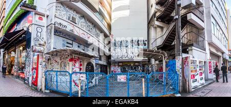 Graffiti arte,street scene,Shibuya, Tokyo, Giappone Foto Stock