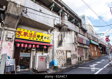 Graffiti arte,street scene,Shibuya, Tokyo, Giappone Foto Stock