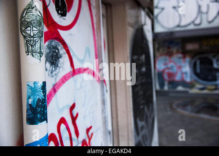 Graffiti arte,street scene,Shibuya, Tokyo, Giappone Foto Stock