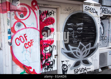 Graffiti arte,street scene,Shibuya, Tokyo, Giappone Foto Stock