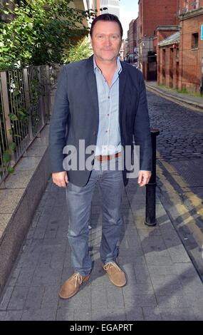 Coronation Street attori Ian Puleston & Mikey nord ad oggi della FM Ray Darcy mostra, Dublino, Irlanda - 19.08.14. Dotato di: Ian Puleston dove: Dublino, Irlanda quando: 19 Ago 2014 Foto Stock