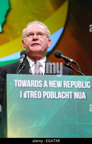 Martin McGuinness presso il Sinn Fein Ard Fheis Foto Stock