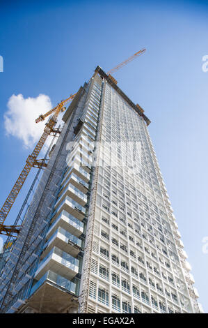 Israele, Tel Aviv, edificio progettato da Richard Meier sul Rotschild boulevard - in costruzione Foto Stock