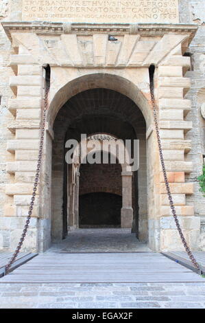 Ingresso principale porta di Dalt Vila di Ibiza, Spagna Foto Stock