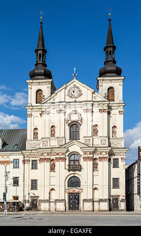 Sant Ignazio di Loyola Chiesa e architettura in Piazza Masaryk, Jihlava, Repubblica Ceca Foto Stock