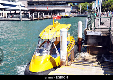 Barca a Cockle Bay (Sydney) è una piccola baia in all interno della città di Sydney il 24 gennaio 2015 nel Nuovo Galles del Sud, Australia. Foto Stock