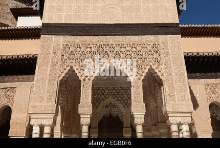 Moresco ornamenti dal Alhambra Islamic Royal Palace, Granada, Spagna. Il XVI secolo. Foto Stock