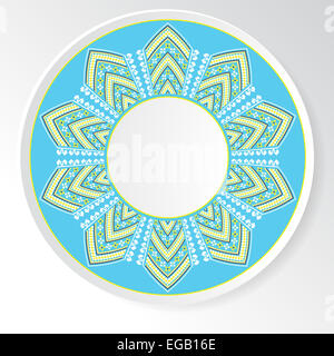 Bielorusso circolare ornamento etnico. Illustrazione Vettoriale. Dalla collezione di ornamenti Balto-Slavic Foto Stock