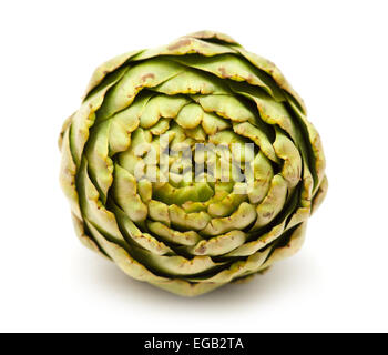 Carciofi isolati su sfondo bianco Foto Stock