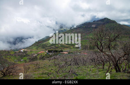 Centrale di Gran Canaria, Morro de Armonia sull'adge della Caldera de Tejeda Foto Stock