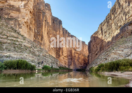 Santa Elena Canyon, il Parco nazionale di Big Bend, Texas, Stati Uniti d'America Foto Stock