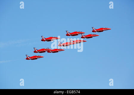 Le frecce rosse a Weston Air Festival 2014. Giugno 2014. Foto Stock