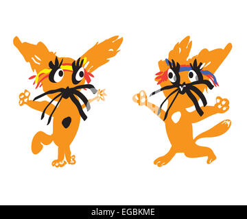 Gatti divertenti Foto Stock