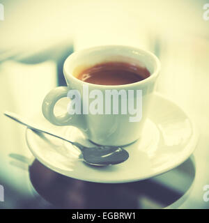 Tazza di caffè espresso. In stile retrò immagine Foto Stock