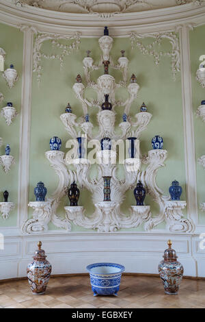 "Cabinet di porcellana' room, interni di Rundale Palace Museum, Lettonia Foto Stock