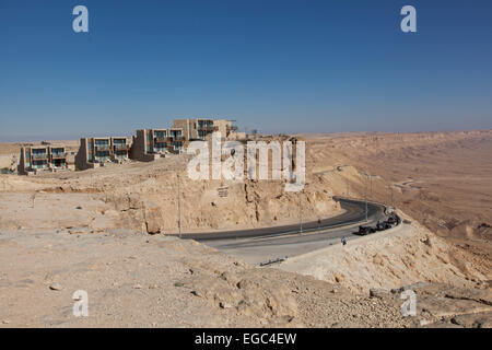 Beresheet Hotel affacciato sul Mitzpe Ramon cratere, deserto del Negev, Israele sud Foto Stock