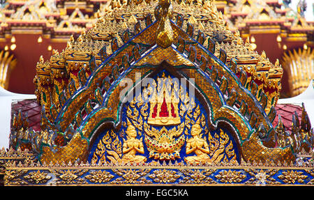 Elementi di decorazioni del Tempio a Bangkok, in Thailandia Foto Stock