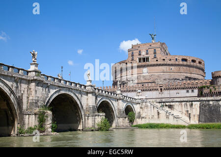 Castel Sant'Angelo. Vecchia Fortezza in Roma, Italia Foto Stock