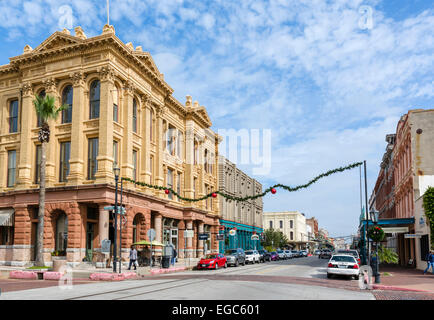 Il filamento in centro storico downtown Galveston, Texas, Stati Uniti d'America Foto Stock