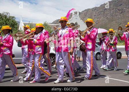 Colorato marching band in Franschhoek Western Cape Sud Africa Foto Stock