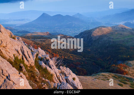 Il Parco Nazionale del Pollino al tramonto Foto Stock