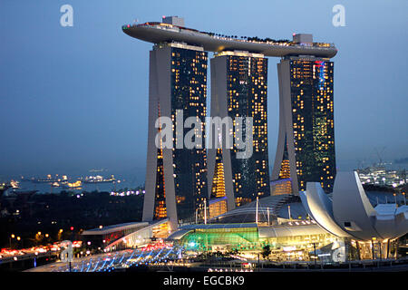 Il Marina Bay Sands Hotel, Singapore Foto Stock