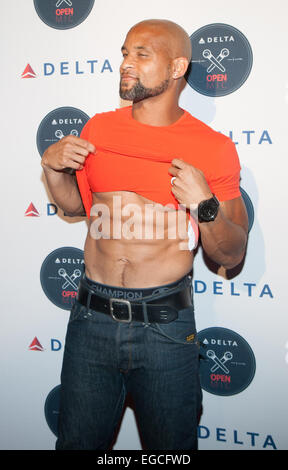 Delta Air Lines evento karaoke, "Delta Open Mike' a Arena offre: Shaun T dove: la città di New York New York quando: 20 Ago 2014 Foto Stock